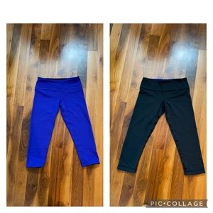 Lululemon Reversible Wunder Under Crop, Size 6 Excellent Condition. (1 pair)